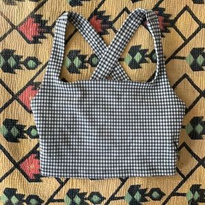 Nike cropped gingham tank *yoga